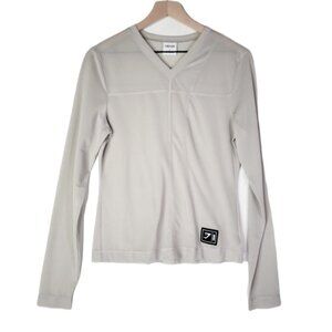 Gymshark CTY Long Sleeve Top Mesh‎ M Grey Lightweight Long Sleeve